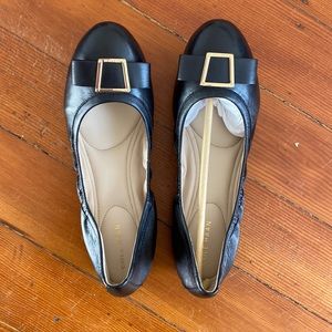 Black Emery bow ballet flats